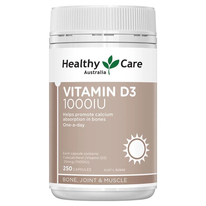 TPCN Viên uống vitamin D3 Healthy Care 1000IU 250v