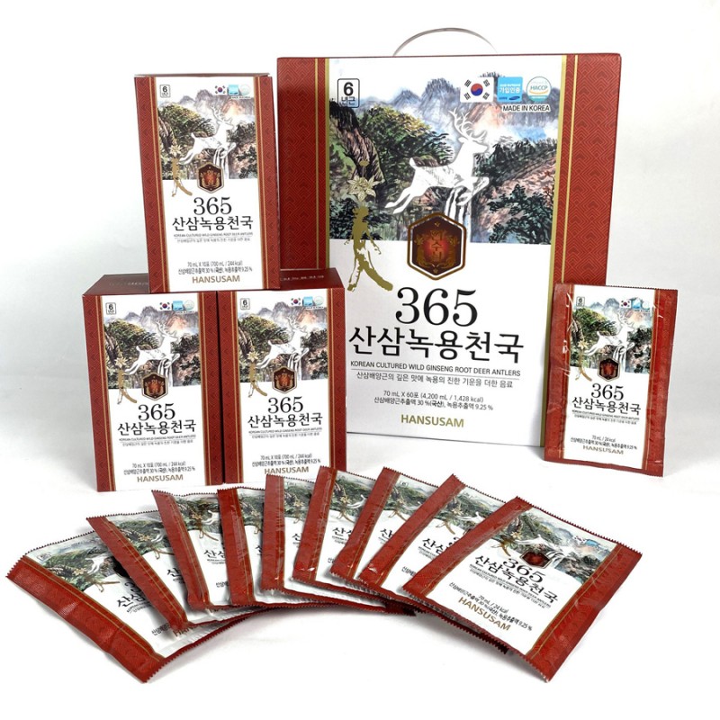 TPCN Nước hồng sâm nhung hươu Hàn Quốc 365 - hộp 60 gói
