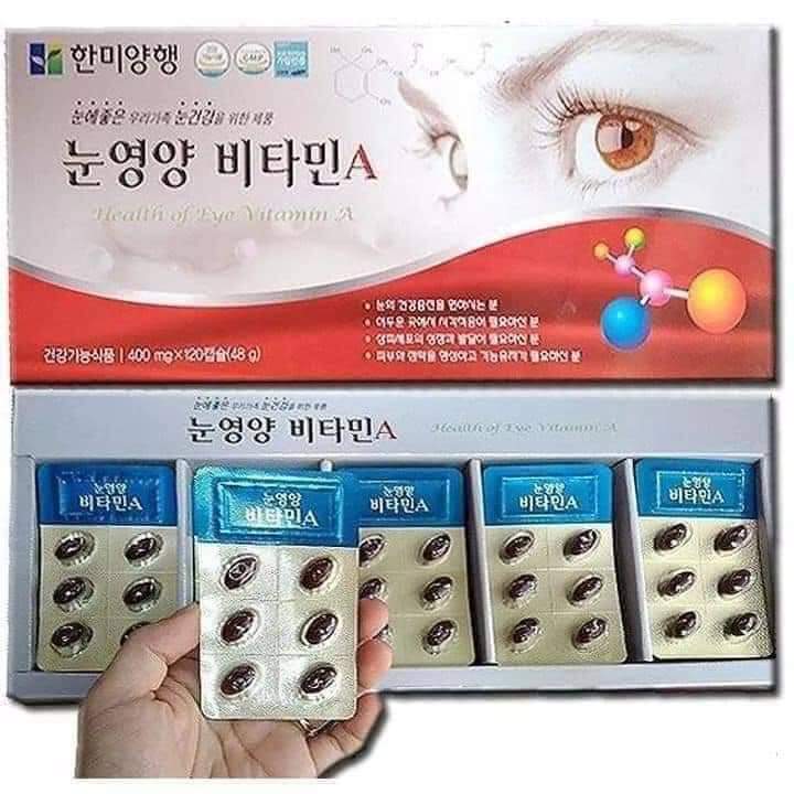 Viên Bổ Mắt Health Of Eye Vitamin A Hàn Quốc 120 Viên
