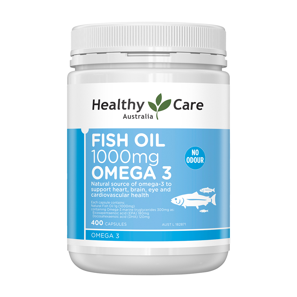 TPCN Viên uống Omega 3 fish oil 1000mg healthy care 400 viên